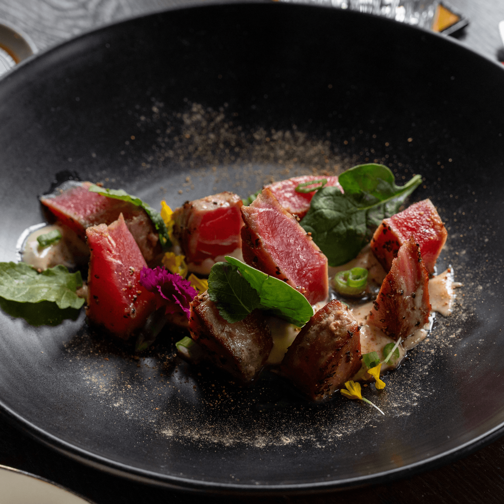 Seared Black Pepper Tuna.